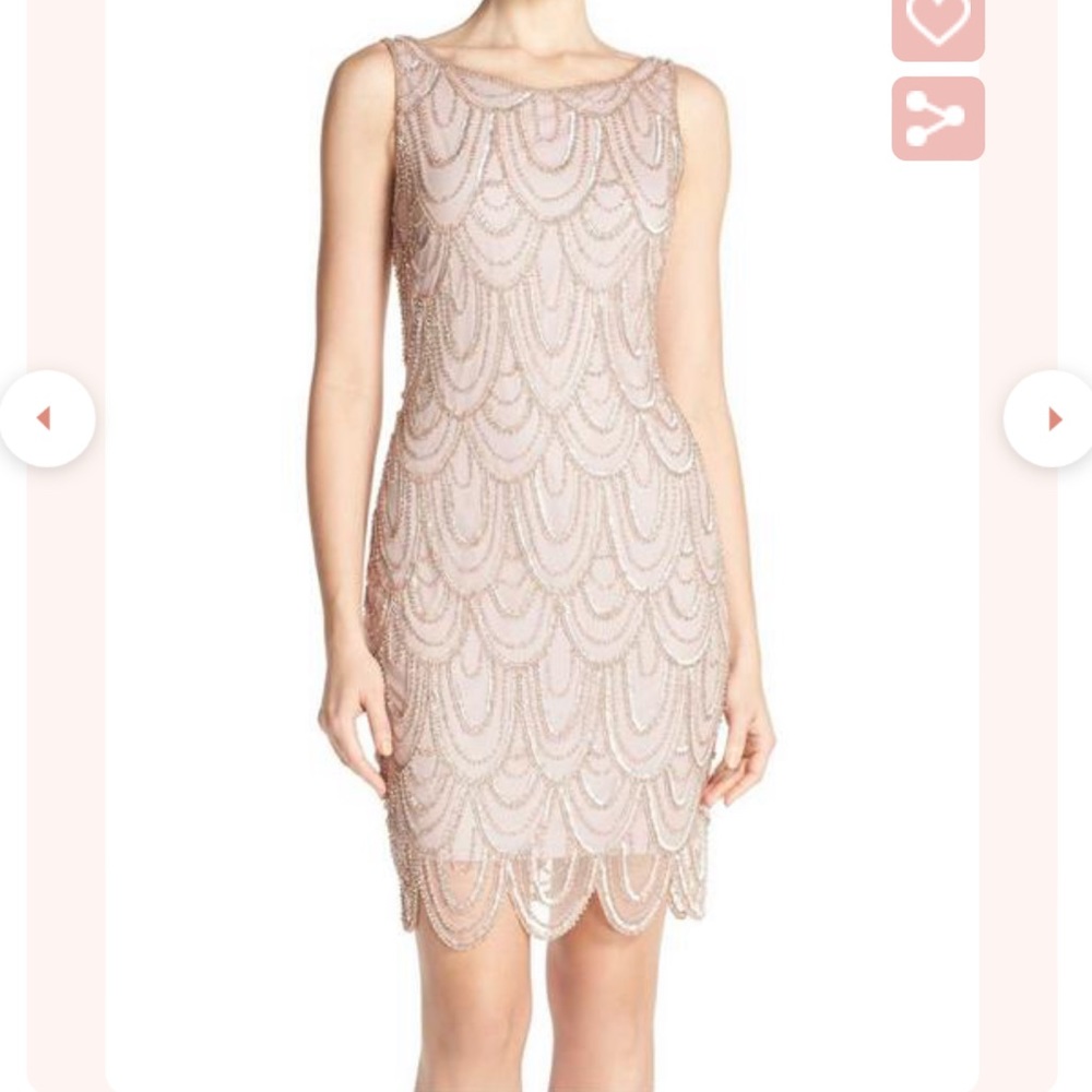 Pissarro Nights Embellished Sheath Flapper Dress